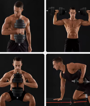 Verstelbare Halterset 30 kg – 2 Halters met Schuimhandvatten, Ideaal voor Thuisfitness & Krachttraining