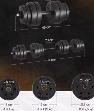 Verstelbare Halterset 30 kg – 2-in-1 Dumbbell & Barbell voor Thuisfitness