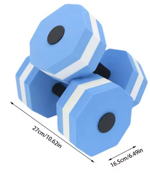 Set van 2 Water Dumbbells – EVA Halters voor Aqua Fitness & Zwemtraining