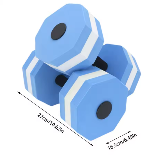 Set van 2 Water Dumbbells – EVA Halters voor Aqua Fitness & Zwemtraining