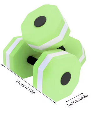Set van 2 Water Dumbbells – EVA Halters voor Aqua Fitness & Zwemtraining