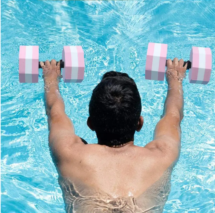 Set van 2 Water Dumbbells – EVA Halters voor Aqua Fitness & Zwemtraining
