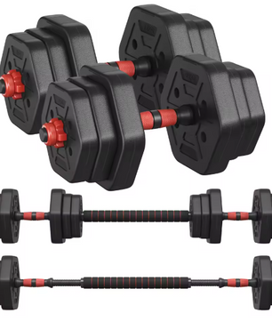 Set van 2 Verstelbare Hexagon Dumbbells – Halterset 20 kg voor Krachttraining