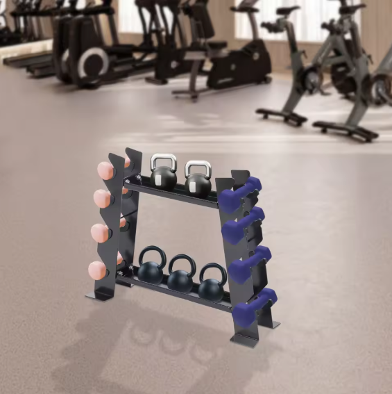 Halterstandaard met 8 Posities – Compact Gewichtsrek voor Thuisgym & Fitness
