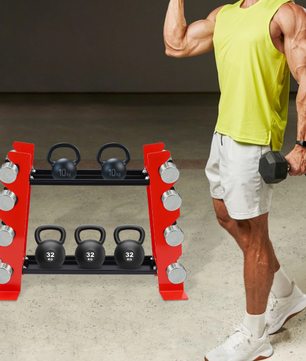 Halterstandaard met 8 Posities – Compact Gewichtsrek voor Thuisgym & Fitness