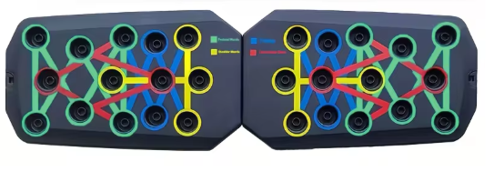 Opvouwbare Push-Up Boardset – Multifunctioneel Fitnesssysteem voor Borst, Rug, Armen & Core