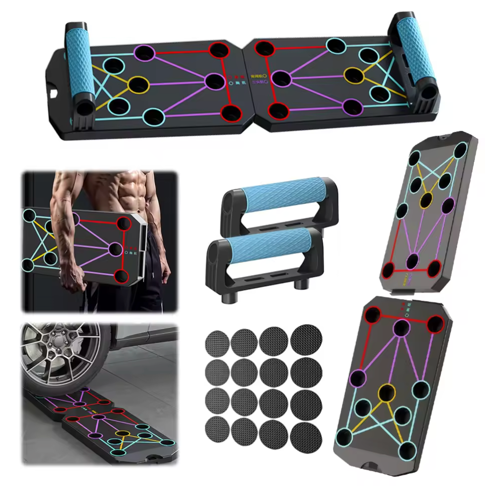 Opvouwbaar Push-Up Board – Multifunctionele Fitness Ondersteuning voor Thuis