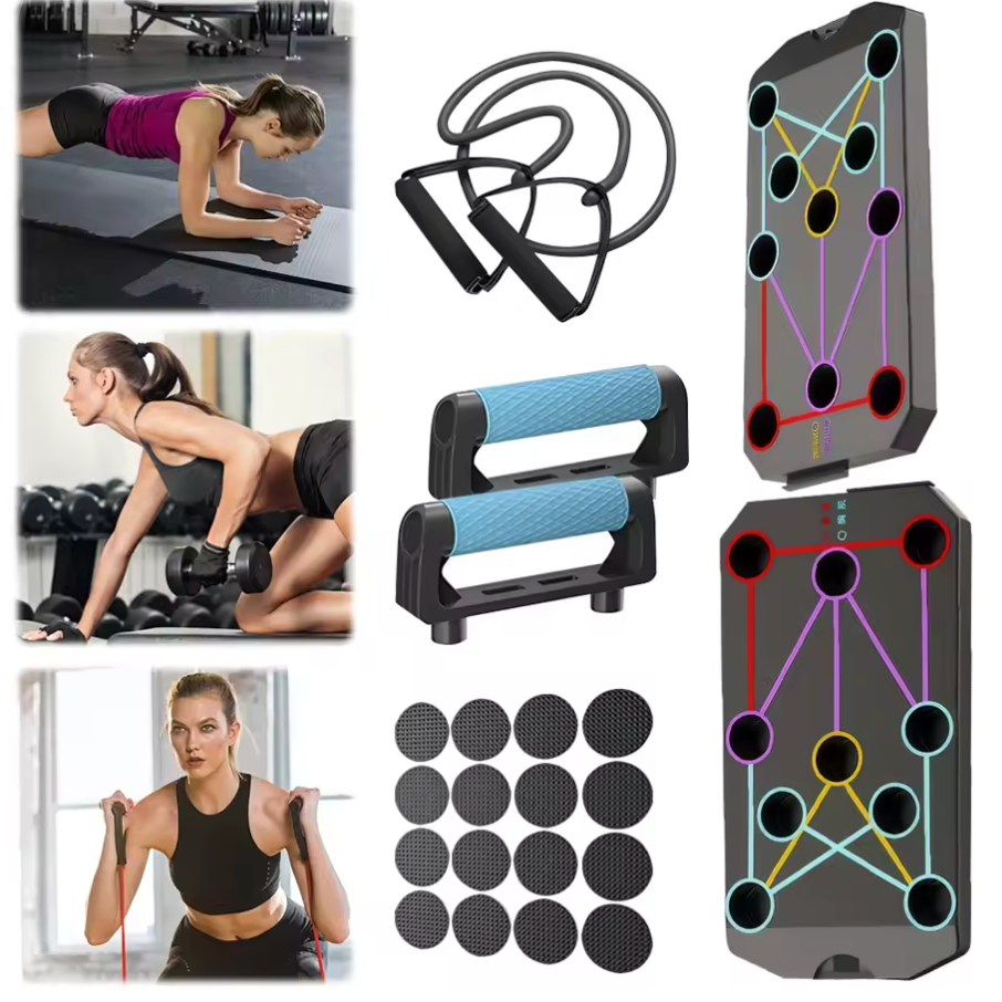Opvouwbaar Push-Up Board – Multifunctionele Fitness Ondersteuning voor Thuis