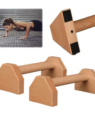 Houten Push-Up Standaard – Stevige Parallelle Bars voor Krachttraining Thuis