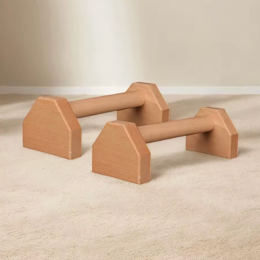 Houten Push-Up Standaard – Stevige Parallelle Bars voor Krachttraining Thuis