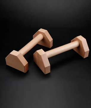 Houten Push-Up Standaard – Stevige Parallelle Bars voor Krachttraining Thuis