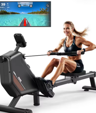 Opvouwbare Magnetische Roeimachine – 16 Niveaus, Bluetooth & Ergonomisch Ontwerp