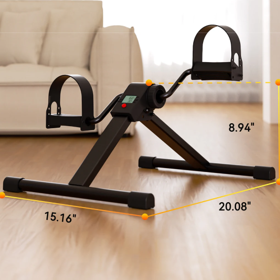 Opvouwbare Mini Hometrainer – Pedaaltrainer met LCD & Verstelbare Weerstand