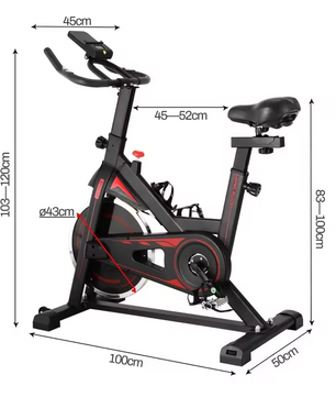 Indoor Spinningfiets – Ergometer, 10 kg Vliegwiel & LCD Display, 150 kg Draagkracht