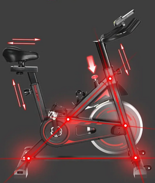 Indoor Spinningfiets – Ergometer, 10 kg Vliegwiel & LCD Display, 150 kg Draagkracht