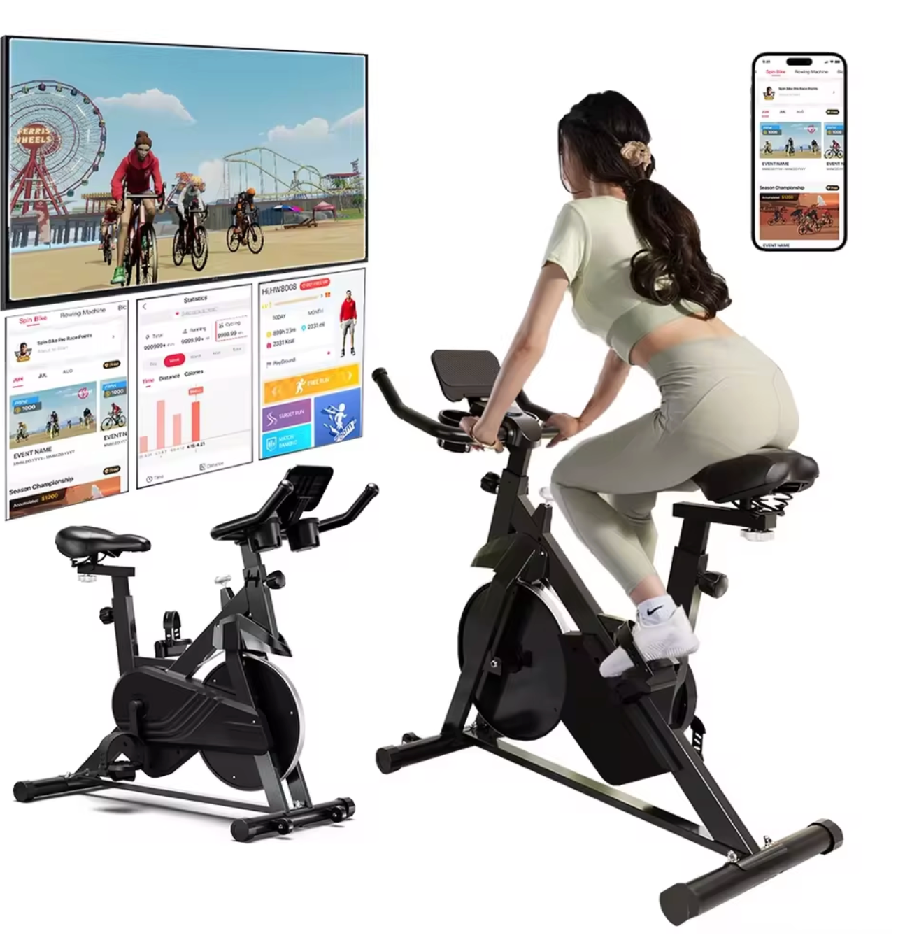 Hometrainer – Magnetische Weerstand & LCD Display, Stil en Verstelbaar