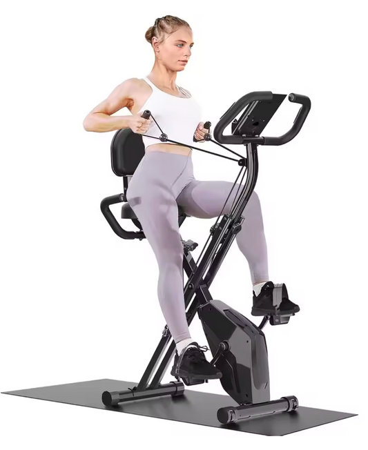 Opvouwbare Hometrainer – 8 Weerstandsniveaus, LCD & Hartslagfunctie