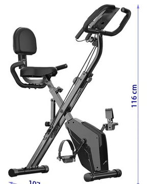 Opvouwbare Hometrainer – 8 Weerstandsniveaus, LCD & Hartslagfunctie