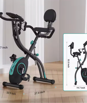 Opvouwbare 4-in-1 Hometrainer – Magnetische Weerstand & LCD Display