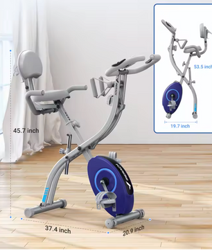 Opvouwbare 4-in-1 Hometrainer – Magnetische Weerstand & LCD Display