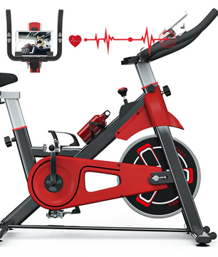 Hometrainer Spinningfiets – Indoor Fitnessbike met LCD Display & Verstelbare Weerstand, 120 kg Draagkracht