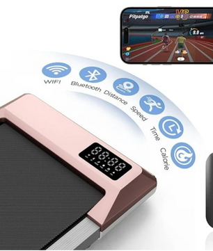 Loopband Onder Bureau – Stille Walking Pad met App & Afstandsbediening, 136 kg Draagkracht