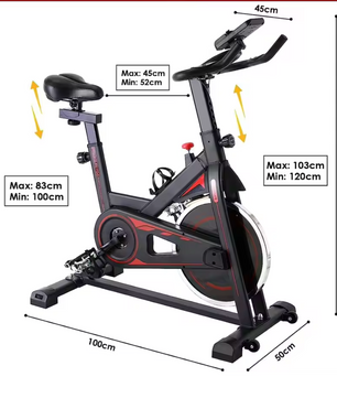 Spinningfiets Hometrainer – Magnetische Weerstand, 10 kg Vliegwiel & LCD Display