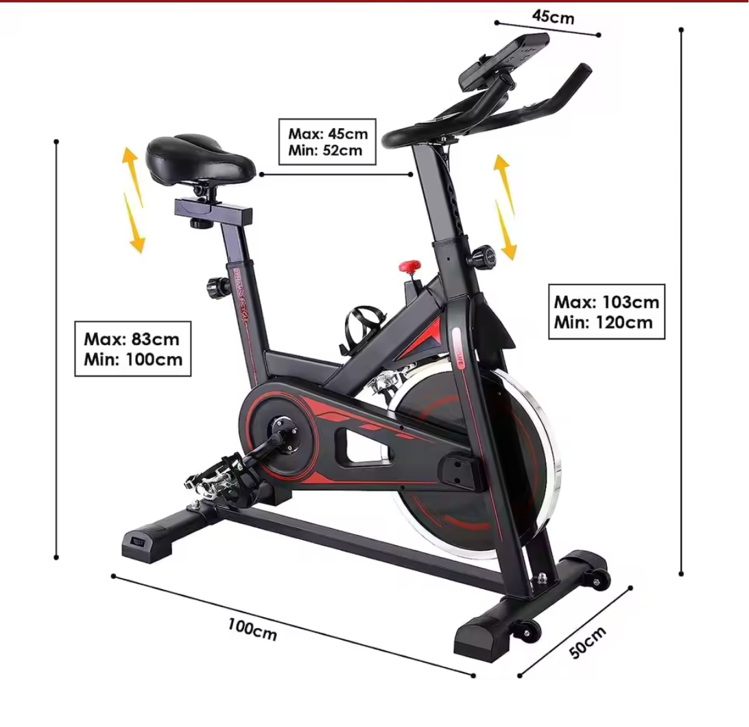 Spinningfiets Hometrainer – Magnetische Weerstand, 10 kg Vliegwiel & LCD Display