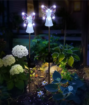 Solar Engel Tuinlamp – Decoratieve LED Zonnelamp voor Buiten, Waterdicht & Automatisch Opladen