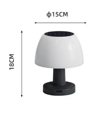 Solar LED Tafellamp – Draadloos Oplaadbaar & Waterdicht, Voor Binnen en Buiten