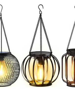 Solar LED Tuinlantaarn – Hangende Waterdichte Retro Metalen Lamp met Warm Wit Licht