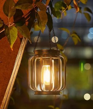 Solar LED Tuinlantaarn – Hangende Waterdichte Retro Metalen Lamp met Warm Wit Licht