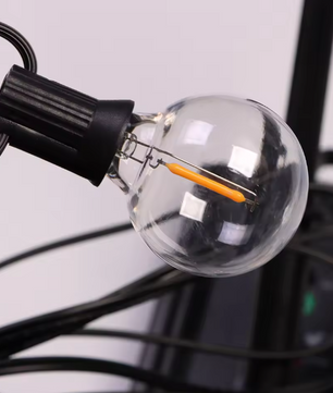 Solar Slingerlicht 12 m – 30 LED G40 Bollen, USB & Zonne-energie, Waterdicht en Breukvast