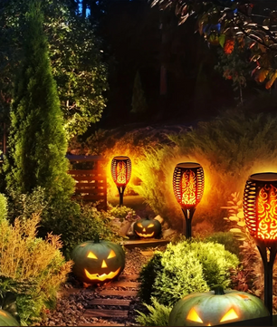 Solar Fakkel Tuinlamp – 12 LED’s met Vlam Effect & Waterdichte Buitenverlichting