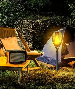 Solar Fakkel Tuinlamp – 12 LED’s met Vlam Effect & Waterdichte Buitenverlichting