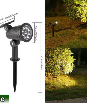 Solar LED Spotlamp – 9 LED’s RGB Tuinverlichting, Waterdicht & Verstelbaar