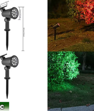 Solar LED Spotlamp – 9 LED’s RGB Tuinverlichting, Waterdicht & Verstelbaar