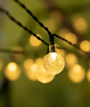 Solar Slingerlicht – 200 LED Kristal Bollen, Waterdicht & 8 Modus Tuinverlichting