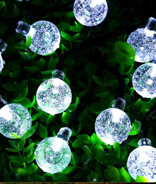 Solar Slingerlicht – 200 LED Kristal Bollen, Waterdicht & 8 Modus Tuinverlichting