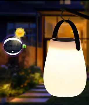 Solar LED Tafellantaarn op Zonne-energie – Draagbaar & USB Oplaadbaar, IP54 Weerbestendig