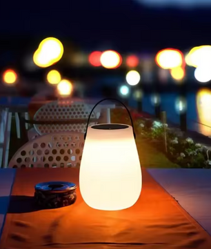 Solar LED Tafellantaarn op Zonne-energie – Draagbaar & USB Oplaadbaar, IP54 Weerbestendig