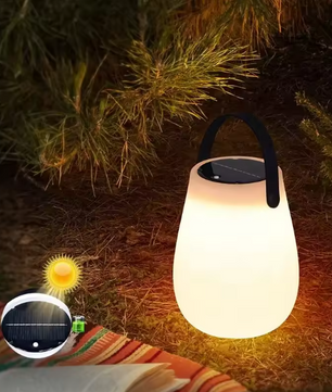 Solar LED Tafellantaarn op Zonne-energie – Draagbaar & USB Oplaadbaar, IP54 Weerbestendig