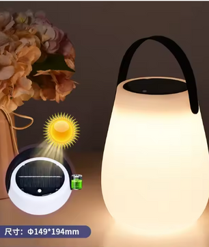 Solar LED Tafellantaarn op Zonne-energie – Draagbaar & USB Oplaadbaar, IP54 Weerbestendig