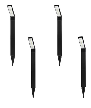Set van 4 Solar Tuinpadlampen – LED Buitenlampen met IP65 Bescherming & 3 Lichtstanden