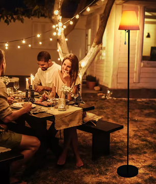Solar LED Vloerlamp – Oplaadbaar met USB & Afstandsbediening, RGB & Warm Licht