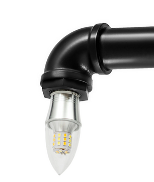 Industriële Hanglamp – Vintage Waterpijp Plafondlamp met 5 Fittingen