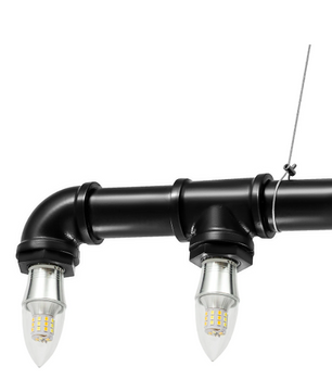 Industriële 5-lichts Waterpijp Hanglamp – Retro Plafondlamp voor Woonkamer, Restaurant & Bar