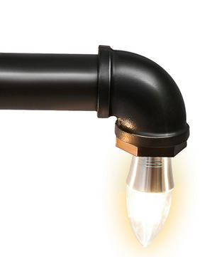 Industriële Hanglamp – Vintage Waterpijp Plafondlamp met 5 Fittingen