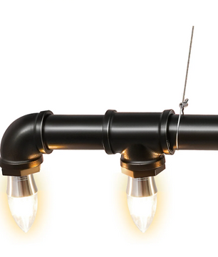 Industriële Hanglamp – Vintage Waterpijp Plafondlamp met 5 Fittingen