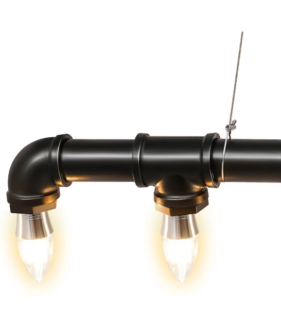 Industriële Hanglamp – Vintage Waterpijp Plafondlamp met 5 Fittingen